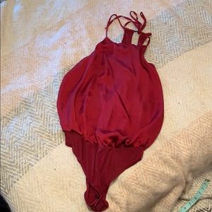 Red bodysuit